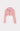 COME ON Pink Cropped Faux Fur Hooded Jacket, front view on a grey background